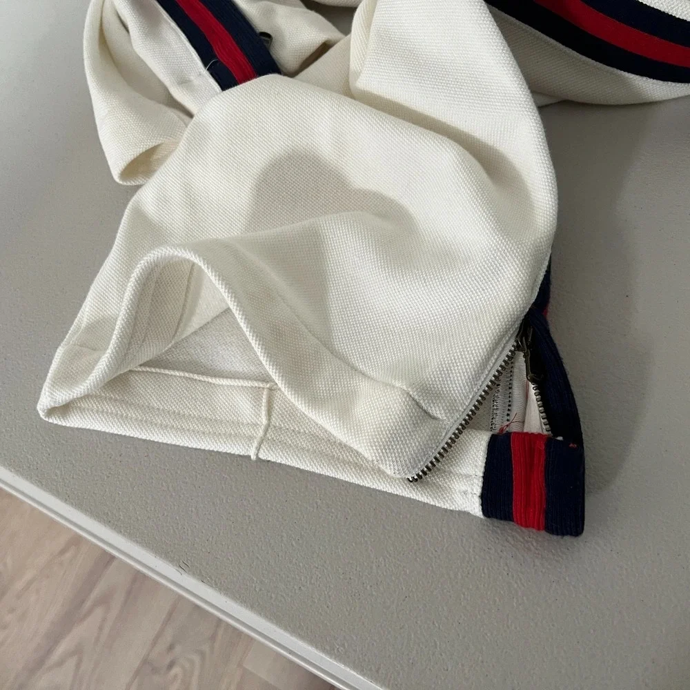 Polo Ralph Lauren Sweatpants Mens Large Beige White Crest Big Pony‎ Wide Leg